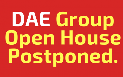 The DAE Group Open House scheduled for April 23, 2020 has been postponed.